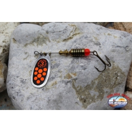 Cuchara de pesca giratoria con anzuelo triple Mepps Comet 3 Vintage 6 gr naranja fluorescente