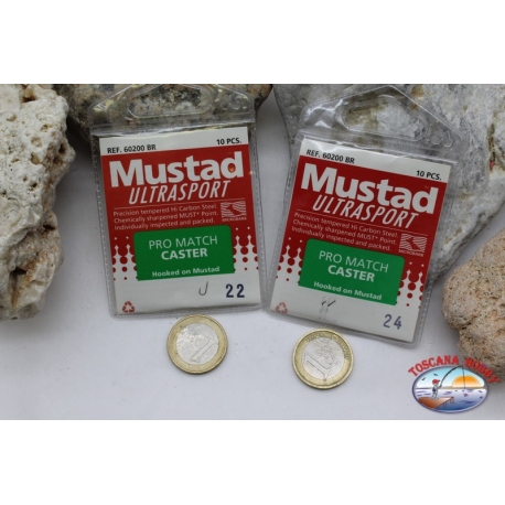 Mustad Fishing Hooks - 100pcs Assorted Size 22/24-preview