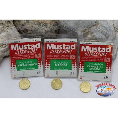 Ami da pesca Mustad - 100 pz Size assortite A