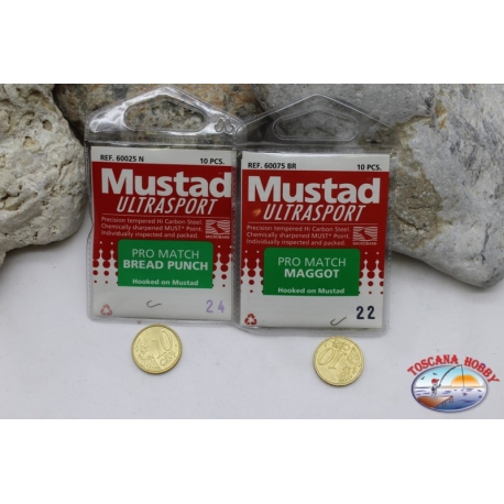 Fishing Hooks Mustad - 100pcs Assorted Size 22/24 A