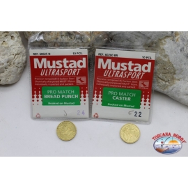 Anzuelos de pesca Mustad - 100 piezas Tamaño surtido 22/24 LT. 164