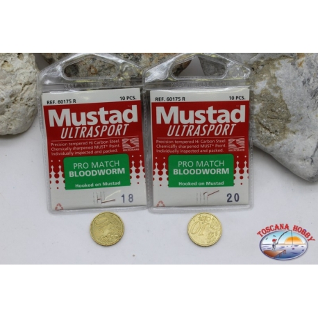 Hameçons de pêche Mustad-60pcs Taille Assortie 18 / 20T