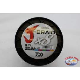 Braided Daia A BR-BRAID Multicol8 Multicolor 1500mt 0.35 mm F. 68