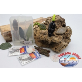 Box assorted with frogs and mice silicone Yo-zuri 14cm + Mustad FC.S42