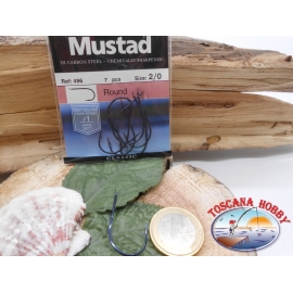 1 Boîte de 7pz Mustad cod. 496 sz.2/0 avec la poupée FC.A230