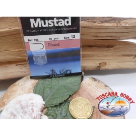 1 Packung mit 10st angelhaken Mustad cod. 496 sz.12 mit schaufel FC.A231