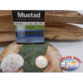 1 Packung mit 10st angelhaken Mustad cod. 90316 sz.14 mit schaufel FC.A235