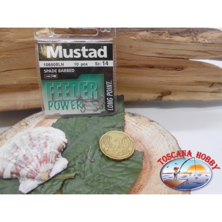 1 Pack de 10 uds Mustad-cod. 10650BLN sz.14 con el cabezal FC.A239