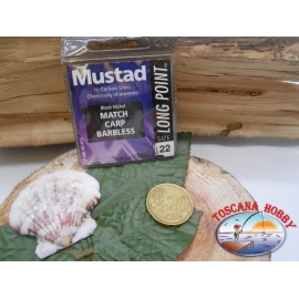 1 Pack 10pcs Mustad cod.LP140 sz.22 poupée sans ardillon FC.A252