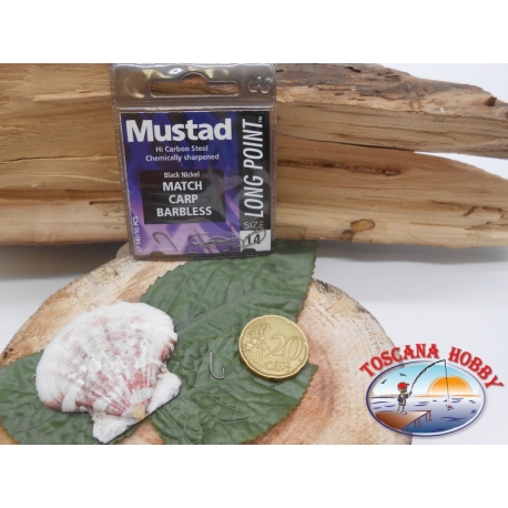 1 Packung 10st angelhaken Mustad cod.LP140 sz.14-schaufel ohne wiederhaken FC.A254