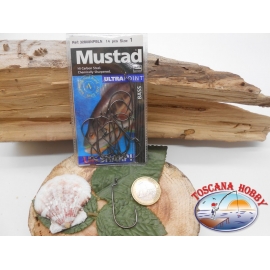 1 Paquete de 14pz Mustad-cod.32808NPBLN sz.1 corona FC.A268