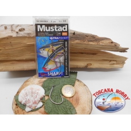 1 Pack 5 pcs Mustad autoferranti eye cod.39951BLN sz.5/0 FC.A273