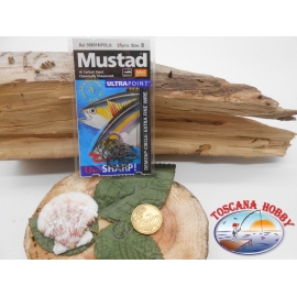 1 Pack 25 pcs Mustad autoferranti eye cod.39951NPBLN sz.8 FC.A276