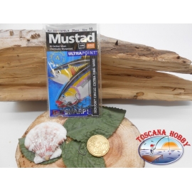 1 Pack 25 pcs Mustad autoferranti eye cod.39951NPBLN sz.10 FC.A277