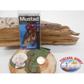 1 Pack 5 pcs Mustad red eye cod.37177NPBER sz.4/0 FC.A280 ratio