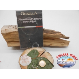 Trois sacs de mer bornes Gozzilla de la morue.92553S sz.4/0 avec fluorocarbone FC.A287