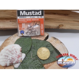 1 beutel mit 10 stk. angelhaken Mustad cod.60200BLN sz.10 FC.A311