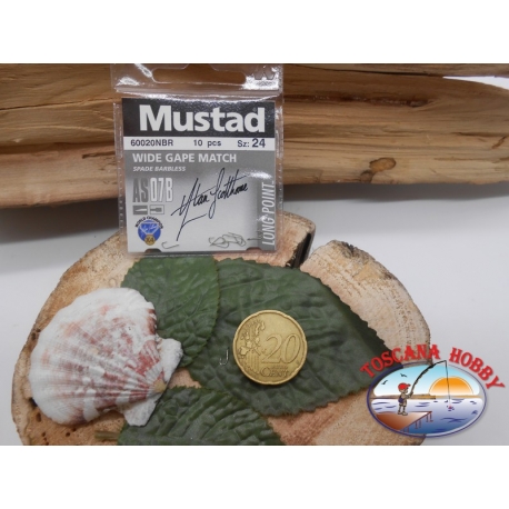 1 sachet de 10 pcs Mustad cod.60020NBR sz.24 FC.A318