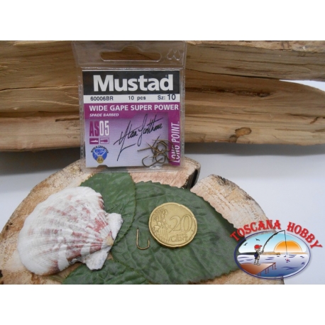 1 sachet de 10 pcs Mustad cod.60006BR sz.10 FC.A330