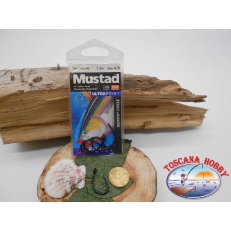 1 Pack de 5 uds Mustad autoferranti cod.39950BL sz.4/0 corona FC.A264B