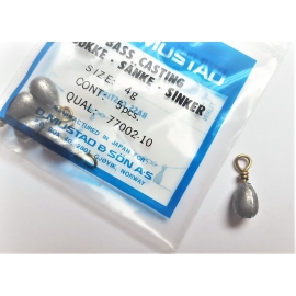 1 Beutel mit 5 stk. von bleien Mustad cod.77002-10 sz.4gr FC.PI6