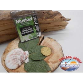 1 sachet de 10 pcs Mustad, pelle à poussière, le vert, le cod.LP240 sz. 18 FC.A393