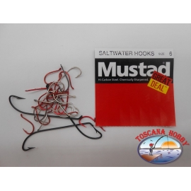 1 confezione da 25pz ami Mustad "great deal" serie saltwater hooks sz.6 FC.A515