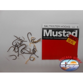 1 confezione da 25pz ami Mustad "great deal" serie saltwater hooks sz.8 FC.A517