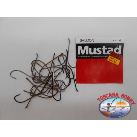 1 confezione da 25pz ami Mustad "great deal" serie Salmon sz.4 FC.A521