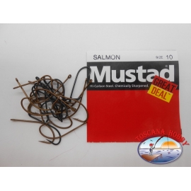 1 confezione da 25pz ami Mustad "great deal" serie Salmon sz.10 FC.A523