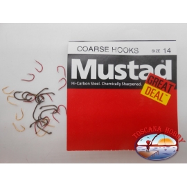 1 packung 25pz angelhaken Mustad "great deal" - serie Coarse hooks sz.14 CF.A540