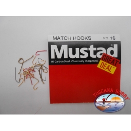 1 packung 25pz angelhaken Mustad "great deal" - serie Match hooks sz.16 CF.A544