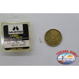 1 pack de 50pcs Mustad "tecnología láser" de la serie 31513H sz.22 FC.A505