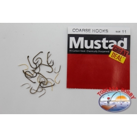 1 confezione da 25pz ami Mustad "great deal" serie Coarse hooks sz.11 FC.A539