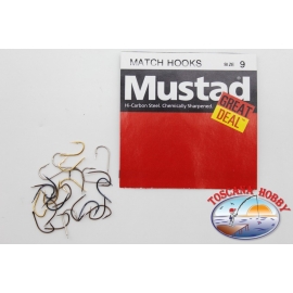 1 packung 25pz angelhaken Mustad "great deal" - serie Match hooks sz.9 CF.A541