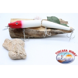 LURES WOOD JOINTED PIKIE, CREEK CHUB, 28cm-108gr, col.red/white BR.69