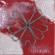 Bild blume rot größe 30x30. QR7