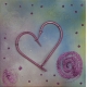 Quadro cuore rosa e glitter dimensioni 30x30. QR8