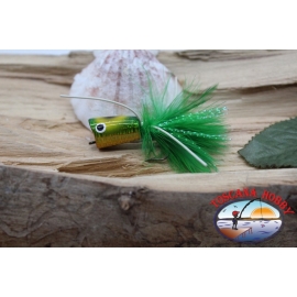 Popperino for fly fishing,Panther Martin,2cm, col.hol. green frog eye.FC.T43