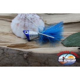 Popperino for fly fishing,Panther Martin,2cm, col.holographic blue head.FC.T45
