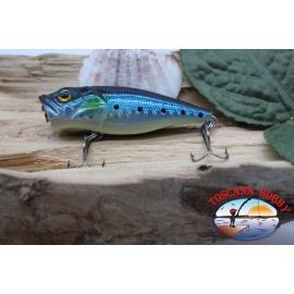 Popper Minno V Viper, 6cm-8gr, flotante, azul / negro, giratorio. FC.V461