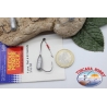 1bustina 4 pz Ami piombati con gancio Mustad, cod.91766BLN, n.1/0-a