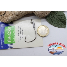 1bustina 4 pcs Crochets de plomb décalés Mustad, cod.37173BLN-d