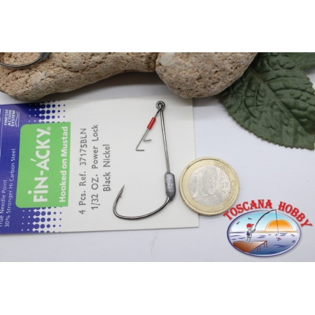 1bustina 5 pz Ami piombati con gancio Mustad, cod.37175BLN-a