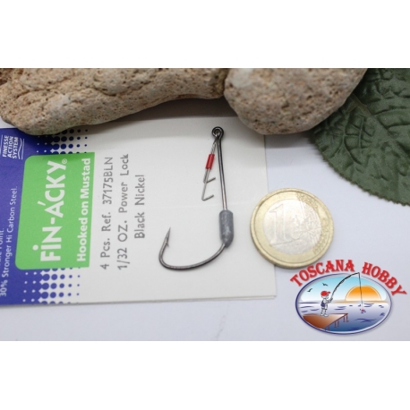 1bustina 5 pz Ami piombati con gancio Mustad, cod.37175BLN-a