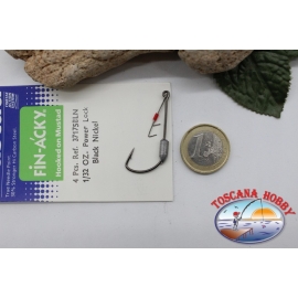 1bustina 5 piezas ganchos plomados con gancho Mustad, cod.37175BLN-a