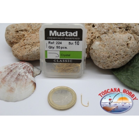 1 box 50pz Ami Mustad cod.224 n.10 chemically sharpened FC.B3C