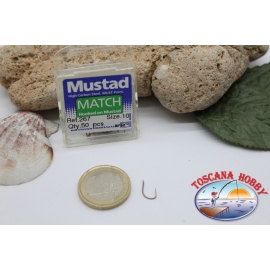 1 boîte de 50pcs hameçons Mustad cod.267 n.10, Match Crochet FC.B9B