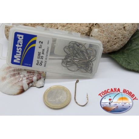 1 box 25pz Ami Mustad cod.539E n.2 occhiello FC.B19A