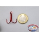 10 ancorette Mustad, cod. 35647R, n.2, rosse FC.H1B